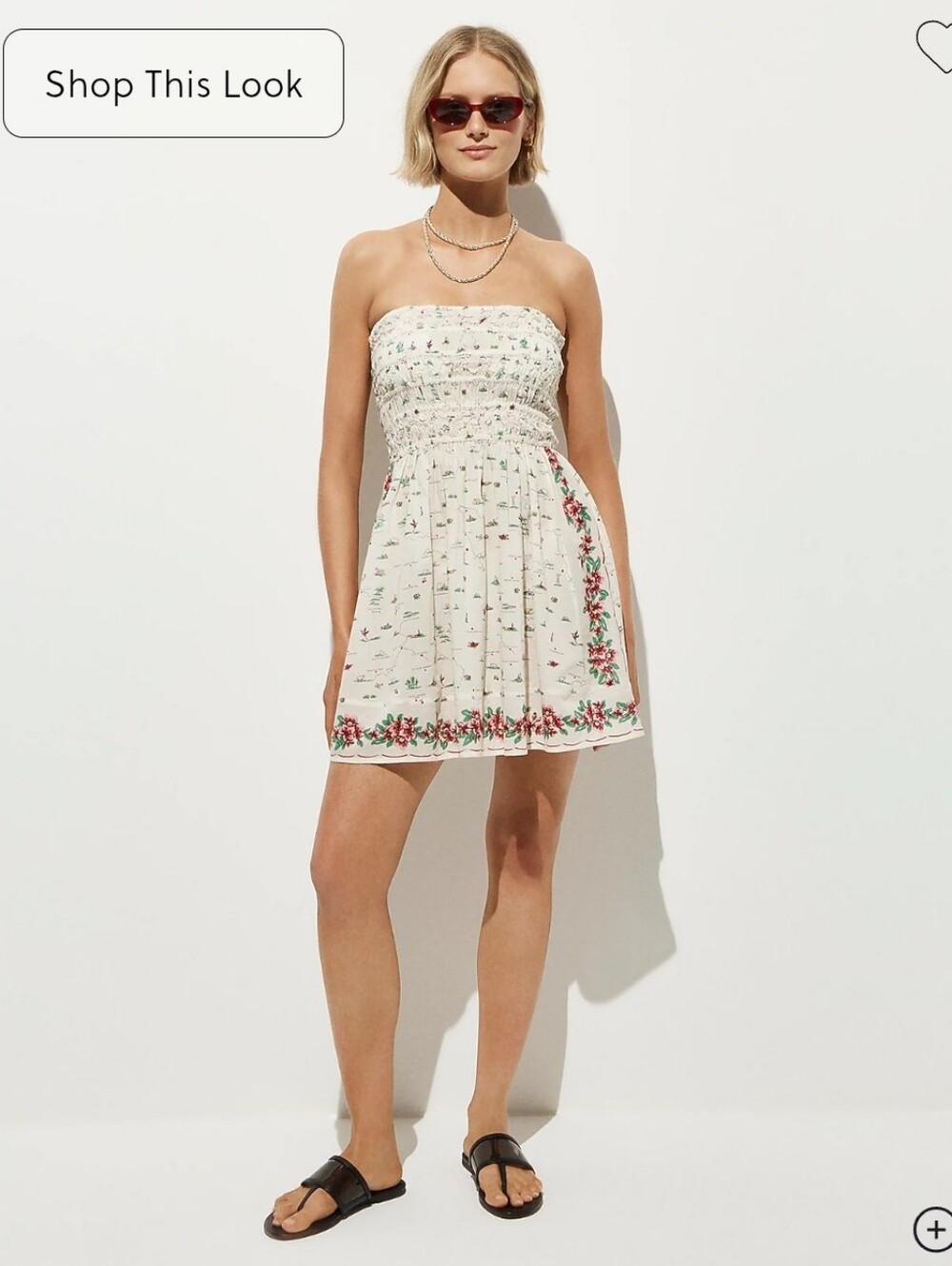 NWT J.Crew Women's Smocked mini dress in map-print cotton voile Sz M $128